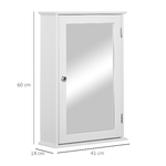 kleankin-Mobiletto-Bagno-Pensile-con-Specchio-e-Anta-a-Chiusura-Magnetica-41x14x60cm---Bianco