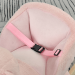 HOMCOM-Dondolo-Giocattolo-a-Forma-di-Coniglio-Rosa-per-Bambini-18-36-Mesi--max-40kg--Suoni-Realistici-e-Batterie-Incluse