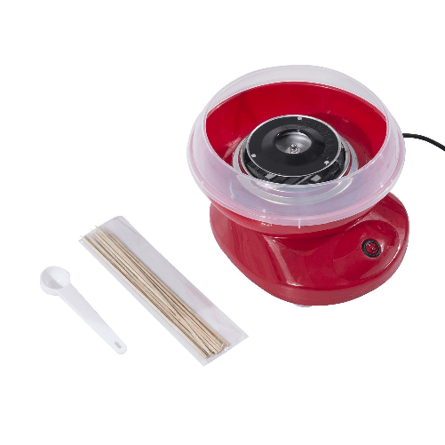 HOMCOM-Macchina-per-Zucchero-Filato-in-PP-Acciaio-Inox-e-Alluminio-450W-27-x-26-x-18cm-Rosso