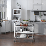 HOMCOM-Carrello-da-Cucina-3-Ripiani-Aperti-4-Ruote-Omnidirezionali-con-2-Freni-Cuscinetti-Anti-Collisione-in-Acciaio-Inossidabile-430-Argento-85x45x90cm