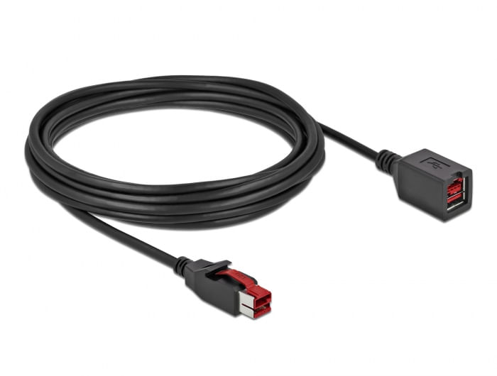 DeLOCK---Cavo-prolunga-PoweredUSB---USB-PlusPower--24-V---M--a-USB-PlusPower--24-V---W--50-m---Nero--85989-