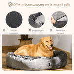 PawHut-Cuccia-per-Cani-Imbottita-con-Bordi-Rialzati-e-Cuscino-Rivestimento-in-Velluto-Sfoderabile-102x74x23cm---Grigio-Scuro