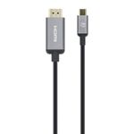 Manhattan-153607-cavo-e-adattatore-video-2-m-HDMI-tipo-A-Standard-USB-tipo-C-Nero-Argento--USB-C-to-HDMI-Cable-4K30Hz-2m