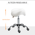 HOMCOM-Sgabello-da-Lavoro-a-Sella-con-Ruote-e-Altezza-Regolabile-per-Negozi-Parrucchiere-e-Tattoo-52x53x49-61cm-Beige