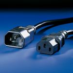 Value-19.99.1505-cavo-di-alimentazione-Nero-05-m-Accoppiatore-C14-Accoppiatore-C13--VALUE-Power-Cable-C14-to-C13.-Black.