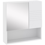 kleankin-Armadietto-Specchiera-Bagno-Mobiletto-Bagno-Pensile-con-Fissaggio-a-Muro-54x15x55cm-Bianco