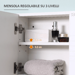 kleankin-Armadietto-Specchiera-Bagno-Mobiletto-Bagno-Pensile-con-Fissaggio-a-Muro-54x15x55cm-Bianco