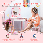 ZONEKIZ-Set-Tavolo-Trucco-con-Sgabello-Specchio-e-Cassetto-in-MDF-per-Bimbi-3-6-Anni-Bianco-e-Rosa