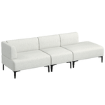 HOMCOM-Divano-Moderno-Modulabile-a-3-Sezioni-in-Tessuto-con-Gambe-in-Acciaio-250x75x70cm-Crema