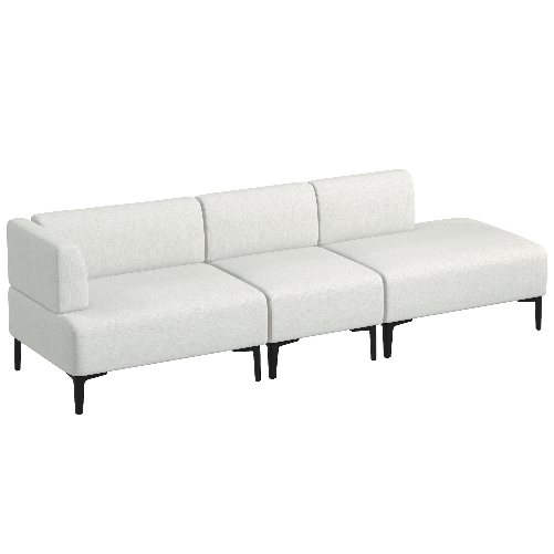 HOMCOM-Divano-Moderno-Modulabile-a-3-Sezioni-in-Tessuto-con-Gambe-in-Acciaio-250x75x70cm-Crema