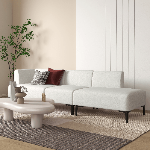 HOMCOM-Divano-Moderno-Modulabile-a-3-Sezioni-in-Tessuto-con-Gambe-in-Acciaio-250x75x70cm-Crema
