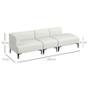 HOMCOM-Divano-Moderno-Modulabile-a-3-Sezioni-in-Tessuto-con-Gambe-in-Acciaio-250x75x70cm-Crema