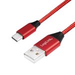 2direct Logilink - Cavo USB - Da USB-C (M) a USB (M) - USB 2.0 - 5 V - 3 A - 30 cm - Rosso RAL 3024 (CU0147)