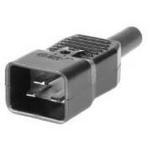 Microconnect C20PLUG cavo di collegamento C20 Nero (IEC Power Adaptor C20 Plug - C20 Socket Straight Black - 16A 250V -