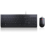 Lenovo 4X30L79894 tastiera Mouse incluso USB Francese Nero (Lenovo.Keyboard French USB Essential Wired Combo - Warranty