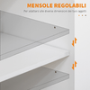 HOMCOM-Carrello-da-Cucina-con-Cassetto-Portaspezie-Armadietto-e-4-Ruote-109x40x89cm-Bianco