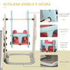 HOMCOM-Scivolo-per-Bambini-da-Giardino-o-da-Cameretta-con-Altalena-Seggiolino-e-Canestro-Materiali-Certificati