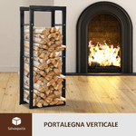 HOMCOM-Scaffale-Porta-Legna-Legnaia-Verticale-Supporto-per-Legna-Portata-100kg-Metallo-40-×-25-×-100cm