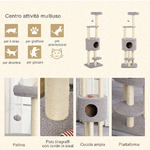 PawHut-Albero-Tiragraffi-Robusto-per-Gatti-con-5-Livelli-Cuccia-Casetta-Giochi-e-Corda-Sisal-Grigio-e-Beige-Max-30kg