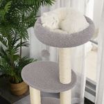 PawHut-Albero-Tiragraffi-Robusto-per-Gatti-con-5-Livelli-Cuccia-Casetta-Giochi-e-Corda-Sisal-Grigio-e-Beige-Max-30kg