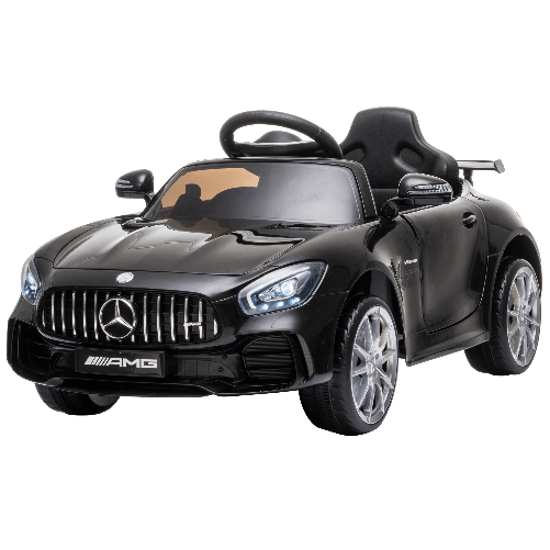 HOMCOM-Macchinina-per-Bambini-Elettrica-12V-con-Licenza-Mercedes-AMG-GTR-Velocita-3-5km-h-Telecomando-Luci-e-Suoni-Nera