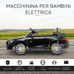 HOMCOM-Macchinina-per-Bambini-Elettrica-12V-con-Licenza-Mercedes-AMG-GTR-Velocita-3-5km-h-Telecomando-Luci-e-Suoni-Nera