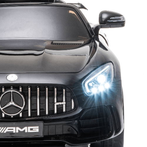 HOMCOM-Macchinina-per-Bambini-Elettrica-12V-con-Licenza-Mercedes-AMG-GTR-Velocita-3-5km-h-Telecomando-Luci-e-Suoni-Nera