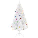 HomCom Albero di Natale 180cm con 930 Rami Addobbato, Bianco