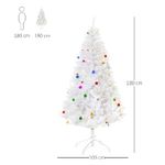 HomCom-Albero-di-Natale-180cm-con-930-Rami-Addobbato-Bianco