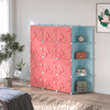 HOMCOM-Mobile-Scarpiera-Modulare-Salvaspazio-a-Fungo-16-Cubi-in-Acciaio-e-PP-145x47x145-cm-Rosa-e-Blu