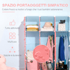 HOMCOM-Mobile-Scarpiera-Modulare-Salvaspazio-a-Fungo-16-Cubi-in-Acciaio-e-PP-145x47x145-cm-Rosa-e-Blu