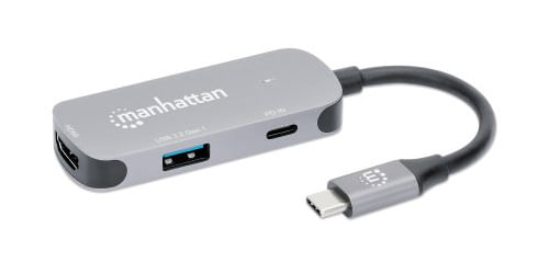 Manhattan-130707-replicatore-di-porte-e-docking-station-per-laptop-Cablato-USB-3.2-Gen-1-3.1-Gen-1-Type-C-Alluminio--USB