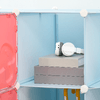 HOMCOM-Mobile-Scarpiera-Modulare-Salvaspazio-a-Fungo-16-Cubi-in-Acciaio-e-PP-145x47x145-cm-Rosa-e-Blu