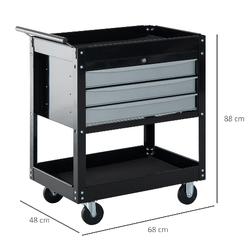 HOMCOM-Carrello-da-Officina-Professionale-Cassettiera-Portautensili-in-Lamiera-Nero-68-x-46-x-88cm