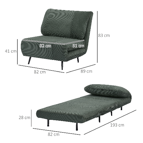 HOMCOM-Poltrona-Letto-2-in-1-Singola-Schienale-Regolabile-su-3-Livelli-e-Imbottito-Struttura-in-Legno-e-Acciaio