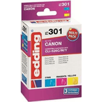 Edding cartucce per stampante edding EDD-301 ciano magenta giallo compatibili con Canon CLI-526 C/M/Y set da 3