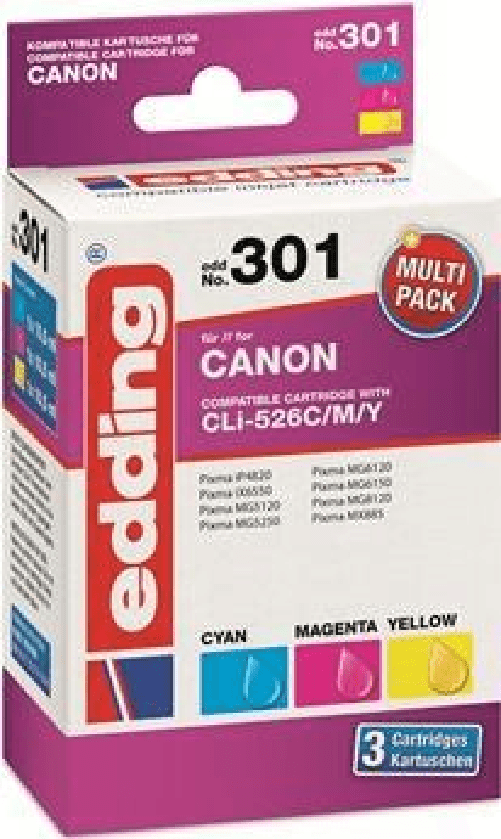 cartucce-per-stampante-edding-EDD-301-ciano-magenta-giallo-compatibili-con-Canon-CLI-526-C-M-Y-set-da-3