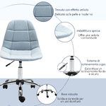 Vinsetto-Sedia-da-Ufficio-Ergonomico-Sedia-Girevole-Scrivania-Regolabile-Senza-Braccioli-Azzurro-59x59x81-91cm