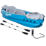 Outsunny-Canoa-Gonfiabile-2-Posti-Kayak-con-2-Remi-in-Alluminio-Pompa-Gonfiaggio-e-Kit-Riparazione-Azzurro