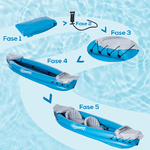 Outsunny-Canoa-Gonfiabile-2-Posti-Kayak-con-2-Remi-in-Alluminio-Pompa-Gonfiaggio-e-Kit-Riparazione-Azzurro