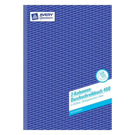 Quaderno-autocopiante-a-colonna-AVERY-Zweckform-450-DIN-A4-2x-50-pagine