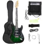 SPORTNOW-Chitarra-Elettrica-con-Amplificatore-15W-Borsa-Tracolla-e-Accordatore-Digitale-Nero