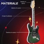 SPORTNOW-Chitarra-Elettrica-con-Amplificatore-15W-Borsa-Tracolla-e-Accordatore-Digitale-Nero