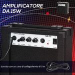 SPORTNOW-Chitarra-Elettrica-con-Amplificatore-15W-Borsa-Tracolla-e-Accordatore-Digitale-Nero