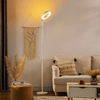HOMCOM-Lampada-da-Terra-compatibile-con-Alexa-e-Google-Home-con-Luce-RGB-in-Acciaio-Φ25x168-cm-Bianca