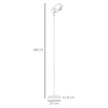 HOMCOM-Lampada-da-Terra-compatibile-con-Alexa-e-Google-Home-con-Luce-RGB-in-Acciaio-Φ25x168-cm-Bianca