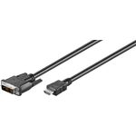 Goobay 50582 cavo e adattatore video 5 m HDMI DVI-D Nero