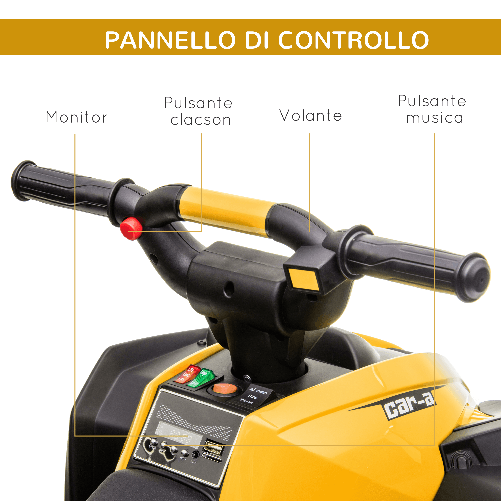 HOMCOM-Quad-Elettrico-per-Bambini-12V-2-Velocita-Ruote-Larghe-con-Sospensioni-e-Fari-LED-Eta-3-5-Anni-Giallo