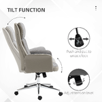 Vinsetto-Sedia-da-Ufficio-Elegante-a-2-Tessuti-Sedia-Ergonomica-ad-Altezza-Regolabile-65x72x108-118-cm-Grigia