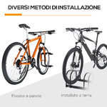 HOMCOM-Rastrelliera-Portabiciclette-Parcheggio-per-4-Biciclette-in-Acciaio-110x33x27-cm-Nero